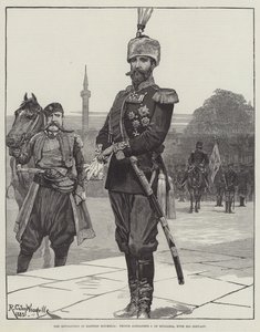 De revolutie in Oost-Roemelië, prins Alexander I van Bulgarije, met zijn dienaar